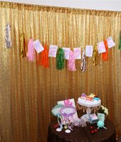 TRLYC 10ft20ft Gold Shimmer Sequin Fabric Photography Backdrop Sequin Curtain for Wedding/Party
