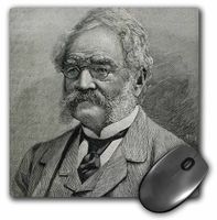 3D Rose"Werner Von Siemens German Engineer 19Th C. EngravingHi13 Pri0343Prisma" Matte Finish Mouse Pad - 8 x 8" - mp_83151_1