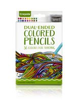 Crayola Dual-Ended Colored Pencils, 36 Colors + Bonus Sharpener Premium Art Tools, Compact Colored Pencil Set for Adult Coloring Books or Kids 4 & Up, Great for Shading, Gradation, Line Art & More