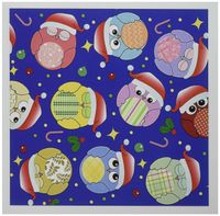 3dRose Cute Colorful Cartoon Owls with Christmas decorations and santa hats - birds - Greeting Cards, 6 x 6 inches, set of 12 (gc_58293_2)