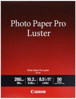 Canon Pro Luster Inkjet Photo Paper, 8.5-Inch X 11-Inch, White, 50 Sheets/Pack