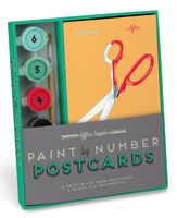 Knock Knock Office Paint-by-Number Postcards Kit, Supplies (29021)