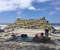 Neso Tents Grande Beach Tent, 7ft Tall, 9 x 9ft, Reinforced Corners and Cooler Pocket(Camo)