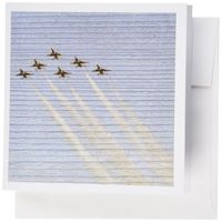 3dRose Wood Airplanes in Flight Photography Scenic Travel - Greeting Cards, 6 x 6 inches, set of 6 (gc_29481_1)