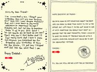 Quiplip Handwritten Yours Truly Birthday Cards, 6-Pack (YT07126PCK)