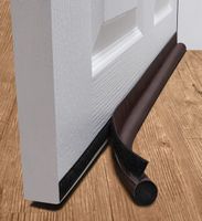 deeToolMan Door Draft Stopper 36" : One Sided Door Insulator with Hook and Loop Self Adhesive Tape Seal Fits To Bottom Of Door/ Door Weather Stripping (Brown)