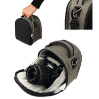 VanGoddy Laurel SLATE GREY Compact Pouch Cover Bag fits Canon SRL & DSLR Camera