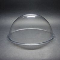 CATLAB Acrylic Dome with Flange Clear Plastic Hemisphere - Multi Use Bubble Pet Dog Fence Window Sphere CCTV Dome Acrylic Camera Perspex Display Transparent Cover Floating Fish Dome (7.2 inch / 180mm)