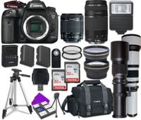Canon EOS 7D Mark II Wi-Fi Digital SLR Camera Bundle Plus Accessory Lens Kit