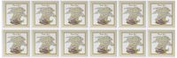 3dRose Eagle, Gold on Red White, Blue Shield, Thank You Greeting Cards, 6" x 6", Set of 12 (gc_212232_2)