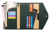 Zoppen Mulit-purpose Rfid Blocking Travel Passport Wallet (Ver.4) Trifold Document Organizer Holder, 16 Dark Olives