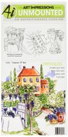 Art Impressions 4580 Tuscan Try 'Folds Cling Rubber Stamps, 9" by 4.5"