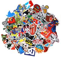 KOUYT 100-Pcs Sticker Decals Vinyls for Laptop,Kids,Cars,Motorcycle,Bicycle,Skateboard Luggage,Bumper Stickers Hippie Decals bomb Waterproof（Not Random）