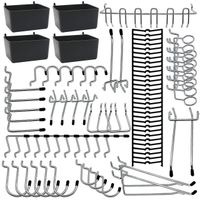 Pegboard Hooks Assortments 85PCS with Metal Hooks,Pegboard Bins,Peg Locks For Tool Organization
