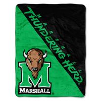The Northwest Company Officially Licensed NCAA Marshall Thundering Herd Halftone Micro Raschel Throw Blanket, 46" x 60", Multi Color