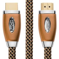 Hdmi Cable 3ft - Premium Gold Braided Hdmi Cord 2.0 Heavy Duty (4k @ 60hz 18 Gbps) 24k Gold Connectors - Supports HDR 2160x4096p