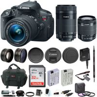 Canon T5i DSLR with 32GB, 4 lens bundle (18-55mm, 55-250mm, 58mm Wide Angle & 58mmTelephoto)
