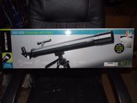 50x / 100x Refractor Telescope with Adjustable Tripod - Black