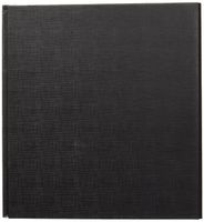 Aurora GB Elements Ultra Binder, 1 1/2 Inch Round Ring, 8 1/2 x 11 Inch Size, Black , Linen Embossed, Eco-Friendly, Recyclable, Made in USA (AUA09433)