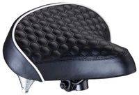 Schwinn Comfort Bike Saddle, Wide Cruiser Saddle, Quilted, Black