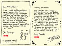 Quiplip Handwritten Yours Truly Birthday Cards, 6-Pack (YT05076PCK)