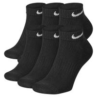 Nike Everyday Cushion Low Training Socks, Unisex Nike Socks, Black/White (6 Pair), M