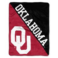 The Northwest Company Officially Licensed NCAA Oklahoma Sooners Halftone Micro Raschel Throw Blanket, 46" x 60", Multi Color