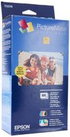 Epson PictureMate Print Pack Inkjet Cartridge, 100 Sheets Glossy Photo Paper T5570