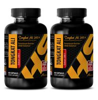 Increase Sex Performance - TONGKAT ALI Root Extract - Tongkat ali Root Extract Powder - 2 Bottles 120 Capsules