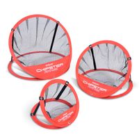 GoSports CHIPSTER Range - 3 Piece Golf Chipping Practice Net Target System with Carrying Case, Red