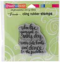 Stampendous Cling Stamp, Cute Boots