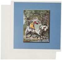 3dRose Lazells Unrivalled Perfumes with Two Girl Riding on a White Horse - Greeting Cards, 6 x 6 inches, set of 12 (gc_153616_2)