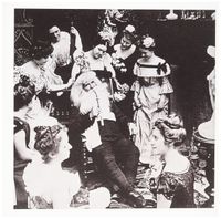 3dRose Santa and the Ladies Grayscale - Greeting Cards, 6 x 6 inches, set of 12 (gc_6746_2)