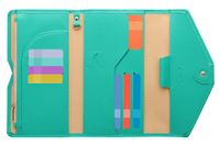 Zoppen Mulit-purpose Rfid Blocking Travel Passport Wallet (Ver.4) Tri-fold Document Organizer Holder, Baby Green