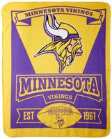 NFL Minnesota Vikings Marque Printed Fleece Throw, 50-inch by 60-inch, Purple