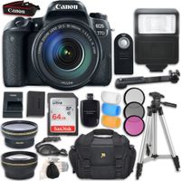 Canon EOS 77D DSLR Camera with Canon EF-S 18-135mm f/3.5-5.6 is USM Lens + Accessory Bundle
