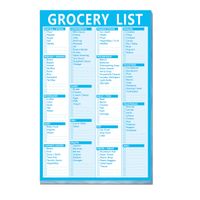 90 Pages Grocery Shopping Weekly Planner List Note Pad with Magnet Mountings (6" x 9")