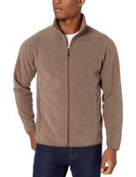 Amazon Essentials Men's Full-Zip Polar Fleece Jacket, Dark Brown Heather, X-Small