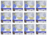 3dRose Halloween - Zombie Restaurant Warnings - Greeting Cards, 6 x 6", Set of 12 (gc_3805_2)