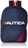 Nautica Men's Horizontal Zip Polyester Backpack With Padded Laptop Sleeve, Navy), One Size