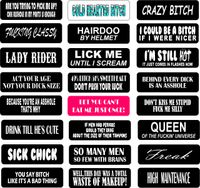 Medlin Traders Woman Helmet Sticker Pack (#104) Funny 24 Pack, Funny Helmet Sticker Pack 24 Stickers Female Motorcycle, Hardhat, Laptop Decals Helmet Sticker Pack