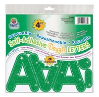 Pacon 4" Self-Adhesive Uppercase Letters, 78-Count, Green Dazzle (51683)