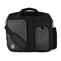 VanGoddy Jet Black Messenger Bag Suitable for RCA Pro12 / Maven Pro/Viking Pro/Viking II/Cambio/Galileo Pro 10" to 12inch