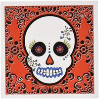 3dRose Set of 12 Greeting Cards, Day of the Dead Skull Dia de los Muertos (gc_28866_2)
