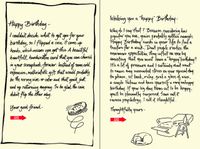 Quiplip Handwritten Yours Truly Birthday Cards, 6-Pack (YT03116PCK)