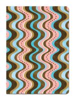 Tree-Free Greetings Eco Journal, 5.5 x 7.5 Inches, 160 Ruled Pages with Flexi Cover and Funky Waves Art by Debbie Mumm (72275)