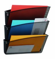 Alba Mesh Three-Pocket Wall File,Black (MESHFILEN)
