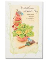 with Love Mother's Day Card with Glitter