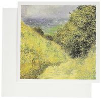 3dRose Cliffs near Pourville by Claude Monet, 1882 - Greeting Cards, 6 x 6 inches, set of 12 (gc_126597_2)