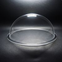 DURADOM Acrylic Dome with Flange Clear Plastic Hemisphere - Multi Use Bubble Pet Dog Fence Window Sphere CCTV Dome Acrylic Camera Perspex Display Transparent Cover Floating Fish Dome (12 inch / 300mm)